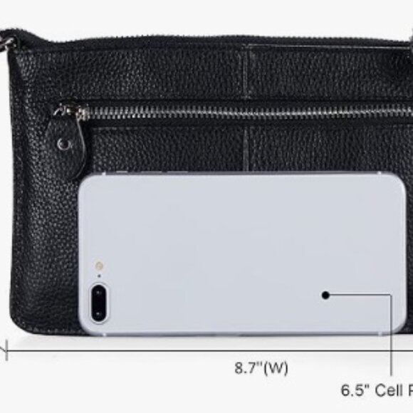 Genuine leather small burgundy crossbody bag- Befen - Picture 12 of 14